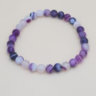 bracelet en agathe violette