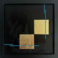 Tableau énergétique, art vibratoire à la feuille d’or, peinture et décoration spirituelle, acrylique fait main, chakra, énergie