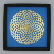 Tableau énergétique, art vibratoire à la feuille d’or, peinture et décoration spirituelle, acrylique fait main, chakra, énergie