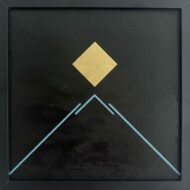 Tableau énergétique, art vibratoire à la feuille d’or, peinture et décoration spirituelle, acrylique fait main, chakra, énergie