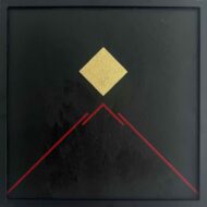 Tableau énergétique, art vibratoire à la feuille d’or, peinture et décoration spirituelle, acrylique fait main, chakra, énergie